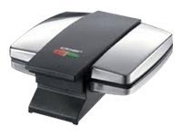 Cloer Sandwichmaker 6235, 930 W, 230 V, 245 x 220 x 90 mm, Musta, Hopea, Ruostumaton teräs