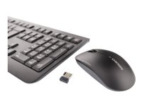CHERRY DW 3000, Täysikokoinen (100 %), Langaton, Langaton RF, AZERTY, Musta, Sisältää hiiren