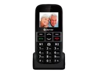 DENVER BAS-18600L - 4G-ominaisuuspuhelin - dual-SIM - microSD-korttipaikka - LCD-näyttö - 128 x 160 pikseliä - takakamera 0,08 MP
