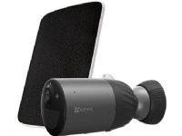 EZVIZ Bullet -kamerasarja ladattavalla akulla ja aurinkopaneelilla, 4 megapikselin 2,8 mm optiikka, valo jopa 10 metriin, SD-kortti 32 Gt, IP66, Wi-Fi