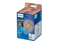 Philips Filament-pallolamppu 7 W kirkas (vastaa 60 W) G95 E27, Älylamppu, Läpinäkyvä, LED, E27, Valkoinen, 2700 K