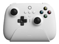 8Bitdo Ultimate - Lataustelakalla - peliohjain - langaton - 2,4 GHz/Bluetooth - valkoinen - PC, Android, Raspberry Pi, Steam