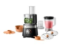 Philips Viva Collection HR7530/10 Pienikokoinen monitoimikone, 2,1 L, Musta, Rotaatio, Kiina, 1 levyt, ABS-synteettinen