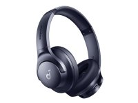 Soundcore Q20i - Kuulokkeet mikrofonilla - täysikokoiset - Bluetooth - langaton, langallinen - aktiivinen melunvaimennus - 3,5 mm:n liitäntä - tummansininen - laivastonsininen