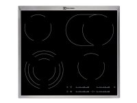Electrolux EHF46547XK - Keraaminen liesi - 4 levyä - Niche - Leveys: 56 cm - Syvyys: 49 cm - Ruostumattomasta teräksestä valmistettu koristelista - musta