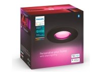 Philips Hue White and Color Ambiance Xamento - Upotettu kohdevalo - LED-spottilamppu - GU10 - 5.7 W - 2000-6500 K - musta malleihin Hue Bridge, Bridge 2.0
