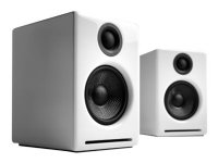 Audioengine A2+ Wireless - Kaiuttimet - langattomat - Bluetooth - USB - 30 Watt (Yhteensä) - 2-tie - kiiltävä valkoinen