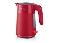 Bosch TWK2M164, 1,7 L, 2400 W, Musta, Harmaa, Punainen, Muovi, Vesimittari, Ylikuumenemissuojaus