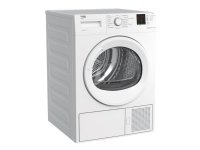 Beko DS8433GX0, Vapaasti seisova, Edestä täytettävä, Lämpöpumppu, Valkoinen, Oikea, Lasiovi