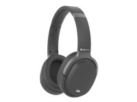 DENVER BTN-210B - Kuulokkeet mikrofonilla - täysikokoiset - Bluetooth - langaton, langallinen - aktiivinen melunvaimennus - 3,5 mm:n liitäntä - musta
