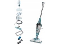 Black & Decker BHSM166DSM, Pystyhöyrypuhdistin, 0,5 L, Vedenvärinen, Valkoinen, Painikkeet, Rotaatio, Kiinteä, 6 m