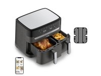 Tefal Dual Easy Fry & Grill EY905B, kuumailmagrilli, 8,3 L, Kiina, tupla, harmaa, kosketus