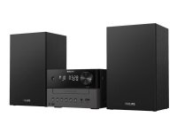 Philips TAM3505/12, Kodin mikroaudiojärjestelmä, Musta, Harmaa, 18 W, 7,62 cm, DAB, DAB+, FM, Analoginen & digitaalinen