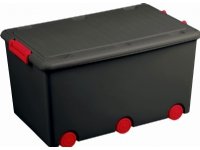 Tega Baby Tega Large Container Box pyörillä Grafiitti ja punainen väri