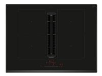 Siemens iQ500 ED751HQ26E - Induktiokeittotaso - 4 levyä - Niche - leveys: 56 cm - syvyys: 49 cm - B-luokka - viistetty - musta, jossa on downdraft-poistoilman poisto (poisto ja kiertoilmanvaihto lisäpoistosarjalla)
