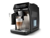 Philips Series 3300 EP3347 Täysautomaattinen espressokone, tyynykahvinkeitin, 1,8 L, kahvipavut, jauhettu kahvi, sisäänrakennettu kahvimylly, 230 W, musta, kromi