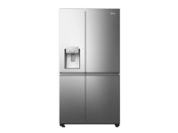 Hisense RS818N4TIC, Vapaasti seisova, amerikkalainen ovi, ruostumaton teräs, kosketus, LED, ovella oleva ovi