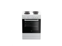 Beko FSE66000GW, Vapaasti seisova liesi, Valkoinen, Rotaatio, Valkoinen, Etu, 4 alue(tta)