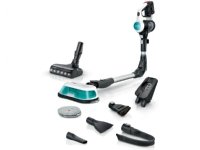 Bosch BCS71HYG4, Stick pölynimuri, pussiton, musta, valkoinen, 0,3 L, kuiva &amp  märkä, HEPA