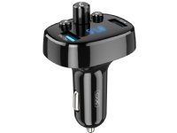 XO FM-modulaattori BCC02 Bluetooth MP3 autolaturi 15W musta