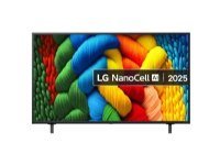 LG NanoCell AI 50 Inch NANO80 4K Smart TV 2025, 127 cm (50), 3840 x 2160 pixels, NanoCell, Smart TV, Wi-Fi, Black