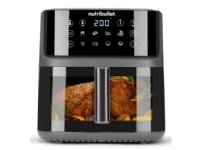 Nutribullet CRISPLITE VISION air fryer (black/silver, 2,000 watts, 8-liter basket, with viewing window)