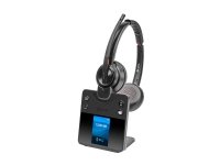 POLY Savi 8420 Office Stereo Microsoft Teams Certified DECT 1880-1900 MHz Headset, Wireless, Office/Call center, 160 g, Headset, Black