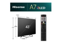 Hisense 43A7NQ, 109,2 cm (43), 3840 x 2160 pikseliä, QLED, Smart TV, Wi-Fi, harmaa