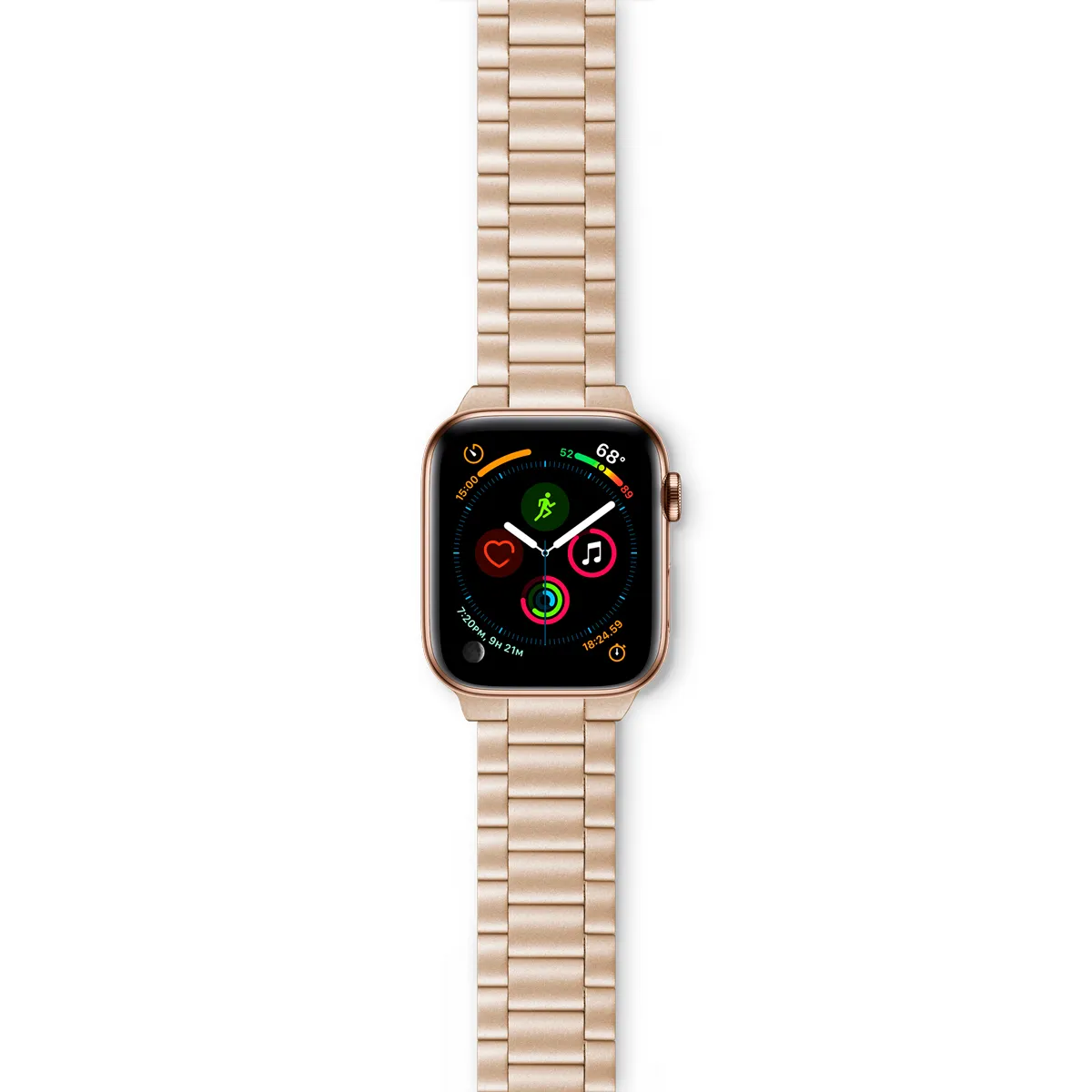 Epico Apple Watch 42/44/45 mm -metalliranneke, Tähtivalkea