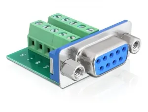 Delock Terminal Block > D-Sub 9 pin female -adapteri