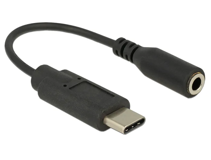 De-Lock  USB-C – 3.5mm -adapteri, Musta