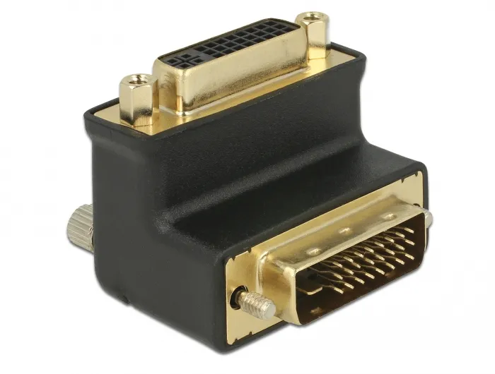 DeLock DVi-D - DVI-I -sovitin, Musta
