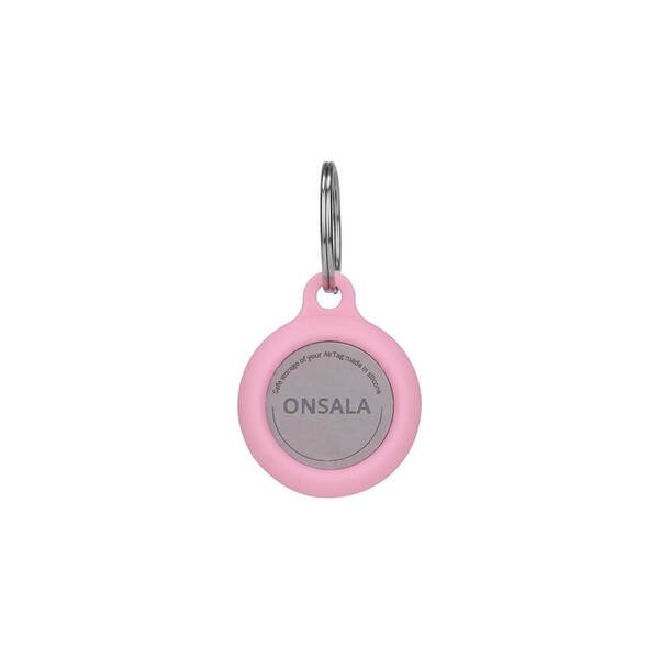 Onsala Silicone Holder, AirTag -avaimenperä, Vaaleanpunainen
