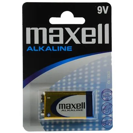 Maxell paristo 9V (6LR61) Alkaline, 1-pakkaus