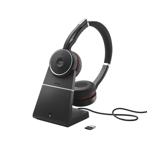 Jabra Evolve 75 SE L380a UC -langattomat kuulokkeet mikrofonilla + latausasema
