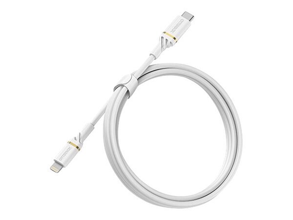 OtterBox Standard USB-C - Lightning -kaapeli, 1m, Valkoinen