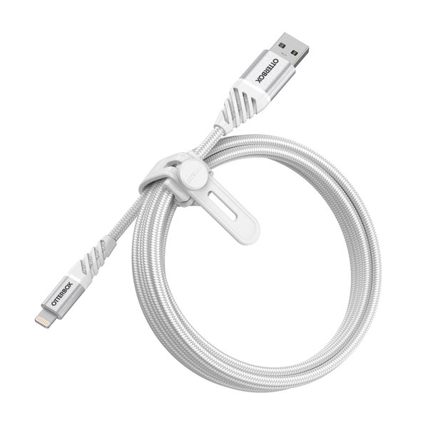 OtterBox Premium USB-A - Lightning -kaapeli, 1m, Valkoinen