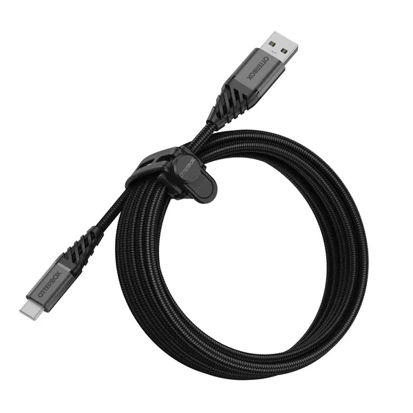 OtterBox Premium USB-A - USB-C -kaapeli, 3m, Musta