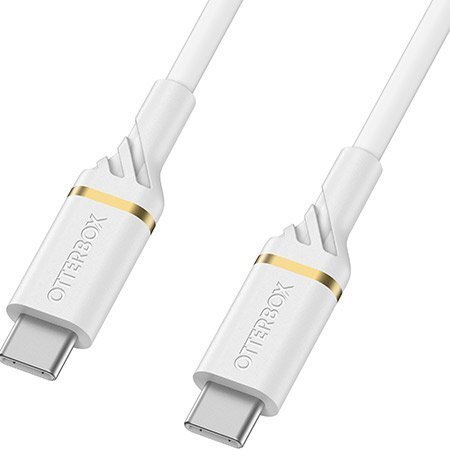 OtterBox Standard USB-C - USB-C 2.0 -kaapeli, Valkoinen, 2m