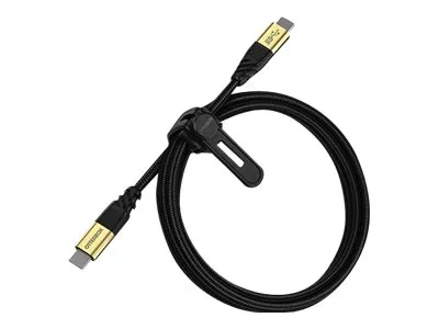 OtterBox Premium USB-C - USB-C -kaapeli, Musta, 1.8m