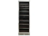 Scandomestic SV 124 X - Viinijääkaappi - 2 vyöhykettä - Leveys: 59,5 cm - Syvyys: 67,7 cm - Korkeus: 176,4 cm - 416 litraa - Rustfit teräs/musta - Jopa 126 pulloa