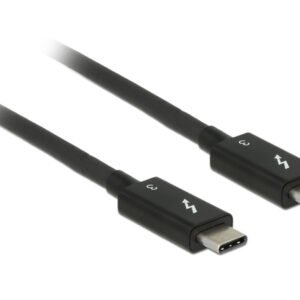 De-Lock Passive Thunderbolt 3 -kaapeli, 20 Gb/s, 2 m, Musta