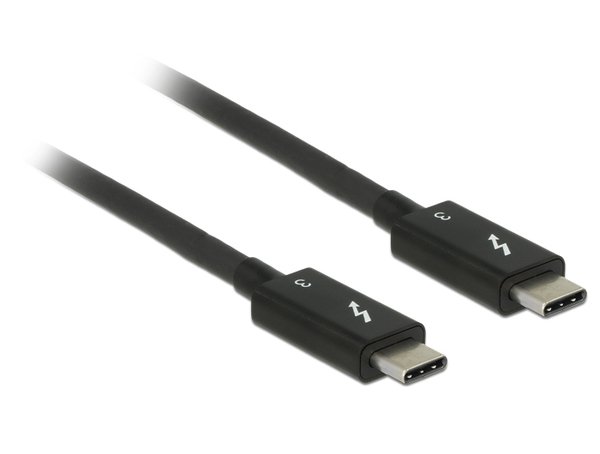 De-Lock Passive Thunderbolt 3 -kaapeli, 20 Gb/s, 2 m, Musta