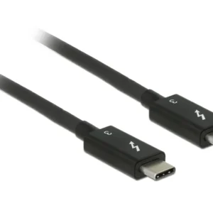 De-Lock Passive Thunderbolt 3 -kaapeli, 40 Gb/s, 0,5 m, Musta