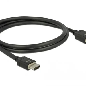 De-Lock HDMI – HDMI 2.1 -kaapeli, 1 m, Musta