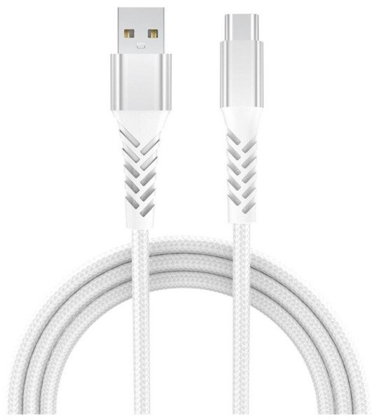 Grateq Pro USB-A - USB-C -kaapeli, 1.5m, Valkoinen