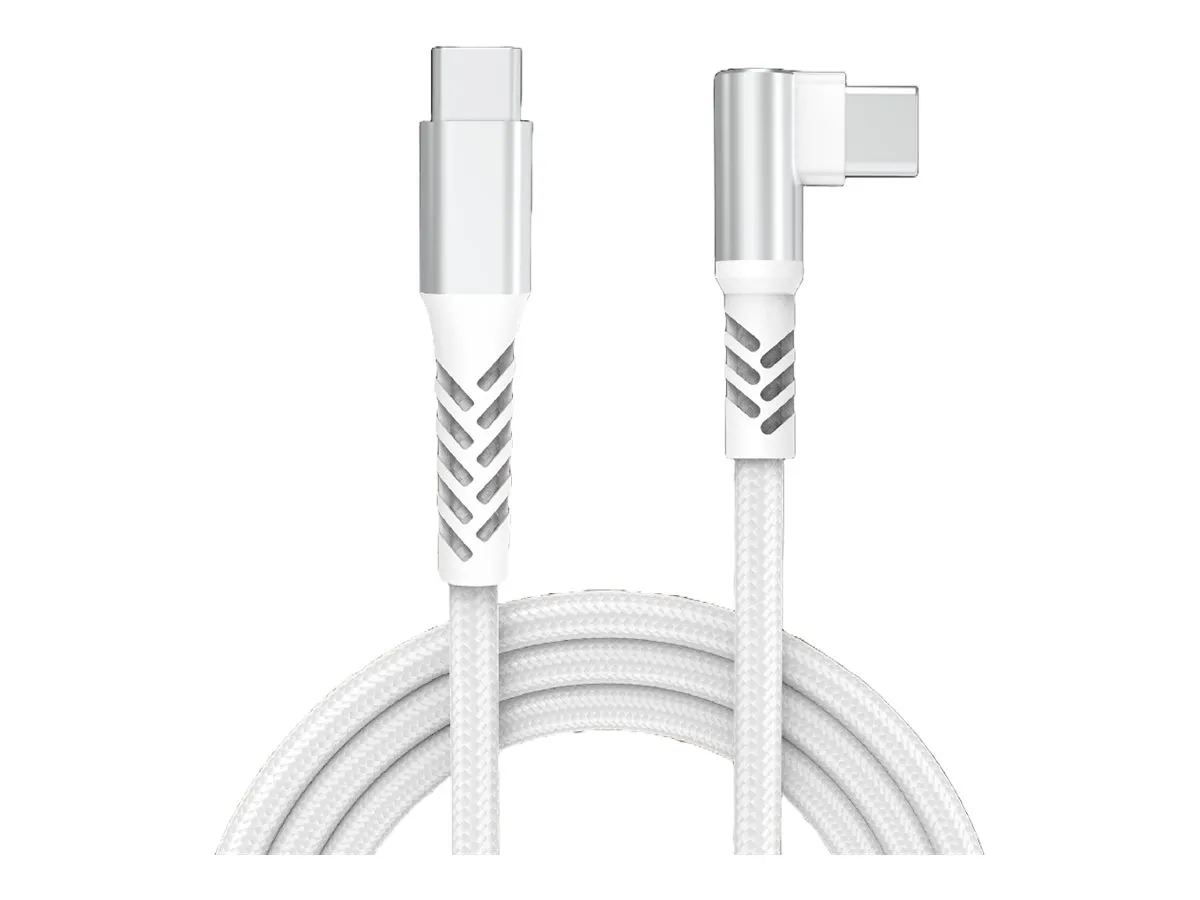Grateq Pro USB-C - USB-C 90 240W -kaapeli, 2.25m, Valkoinen