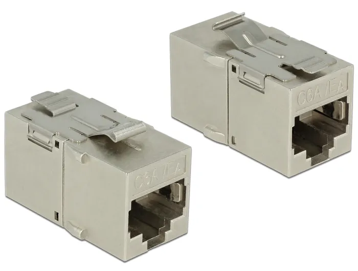 DeLOCK Keystone-liitinmoduuli, RJ45 naaras - RJ45 naaras, Cat.6a
