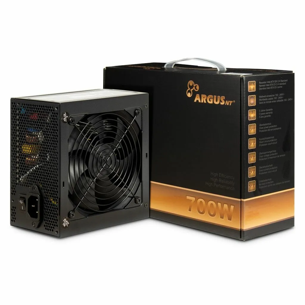 Inter-Tech ArgusNT BPS-700 700W -virtalähde, 80 Plus Bronze