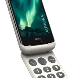 Doro Aurora A21 4G, Android -puhelin, Valkoinen
